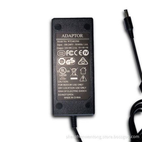 24V/2.5A AC/DC Adapter with 100 to 240V AC Input Voltages, 50/60Hz Frequency and 1 Year Warranty